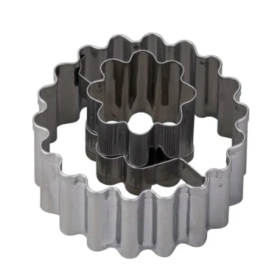 Imagen de Zenker Cortador de galletas con flor, acero inoxidable 2 en 1, para Navidad, anillo almendras y flores, diámetro 54 x 36 mm, apto lavavajillas