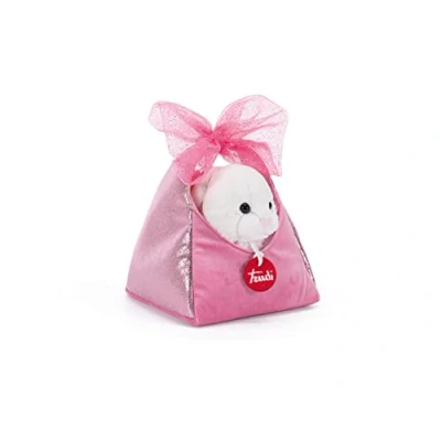 Imagen de Trudi Bolso con Lazo de Conejito Animales Peluche en Fashion Bag transportable. Idea Regalo Moda 15x18x15cm Taglia XS Pets Modelo 29621