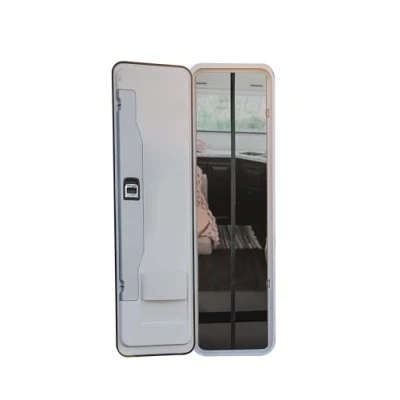Imagen de EASYmaxx mosquitera para Caravana de 60 x 180 cm, Puerta con Cintas magnéticas XXL, protección contra Insectos Caravana, magnética, Cierre automático