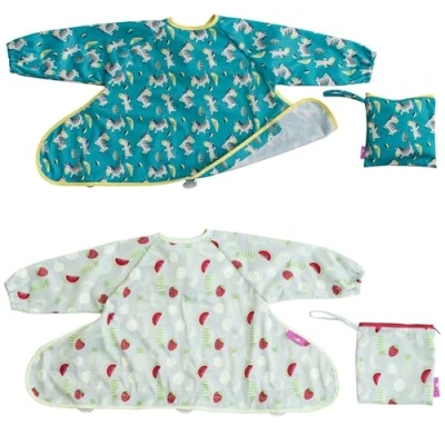 Imagen de Tidy Tot Babero de destete impermeable Cover &amp; Catch Manga larga, cuerpo entero y apto Para tronas. bebés entre 6 meses 2 años. x2