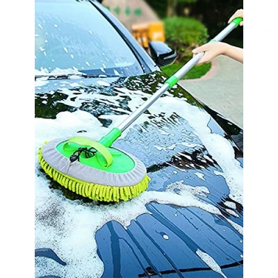 Imagen de aniceday Limpieza para Coche Cepillo Lavado Telescopico Extraíble con Microfibra Chenilla Lavar Autos, Camiones