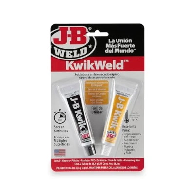 Imagen de J B Weld 8276SPA Soldadura Inmediata En frio Acero Reforzado Formula rápida Epoxi fría Reparaciones Múltiples superficies (56,8gr)