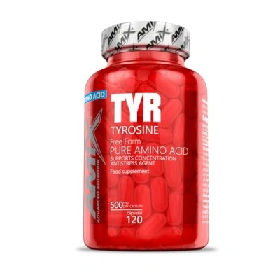 Imagen de AMIX Suplemento Alimenticio Tyrosine en 120 Cápsulas Ayuda a Reducir la Grasa Aporta Energía y Contribuye Eludir el Catabolismo Deportivo