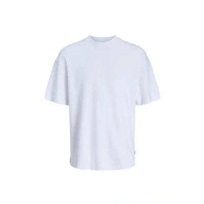 Imagen de Jack &amp; Jones Einfarbiges Kurzarm Dropped Shoulder Camiseta básica, Hombre, Talla: Small, Weiß