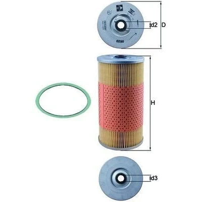 Imagen de MAHLE ORIGINAL OX 80D Filtro de aceite Cartucho filtrante