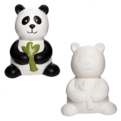 Imagen de Baker Ross AX848 Huchas de Panda Caja 2, Diseña tu propios proyectos arte y manualidades cerámica para niños