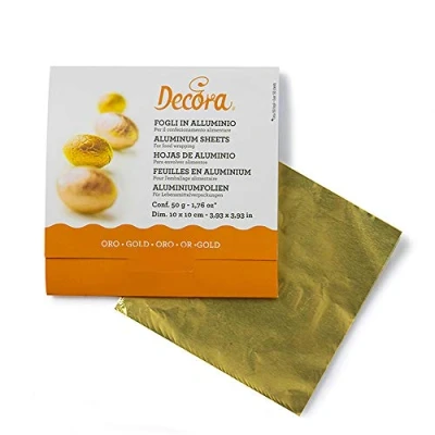 Imagen de Decora 0796202 150 Hojas Aluminio CM10X10 Oro 50 GR