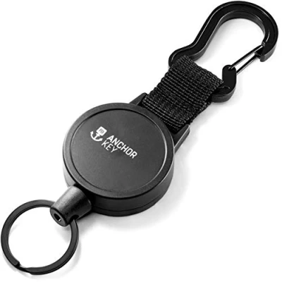 Imagen de FABACH Llavero extensible con cuerda de acero, soporte para tarjetas identificación retráctil, Negocios (Medium Uso), talla