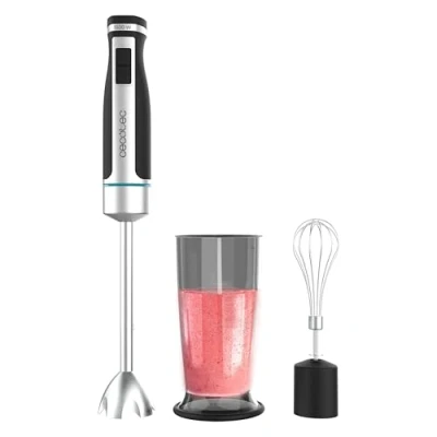 Imagen de Cecotec Batidora de Mano PowerGear 1500 XL Cream. 1500W Potencia, Pie Extralargo Antisalpicaduras, 21 Velocidades + Turbo, Recubrimiento Soft Touch, Accesorios incluidos