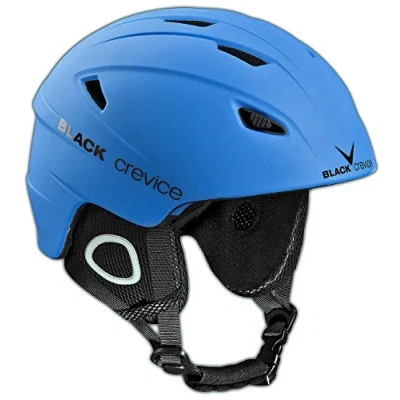 Imagen de BLACK CREVICE Casco de esquí Kitzbühel I diseño Deportivo para Hombre y Mujer policarbonato Transpirable Talla Ajustable (M, Azul)