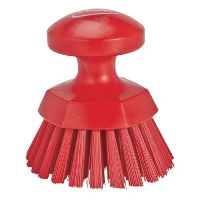 Imagen de Cepillo mano duro redondo Vikan, rojo, Vikan Adecuado para Ganadería