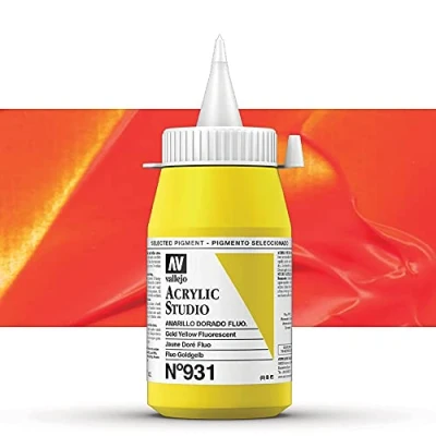 Imagen de vallejo Colores acrílicos studio 500ml, color anaranjado