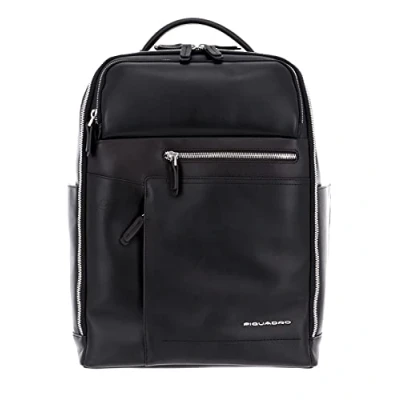 Imagen de PIQUADRO Pulse Mochila de piel para hombre, Negro, 16x43x32 cm (W x H L),