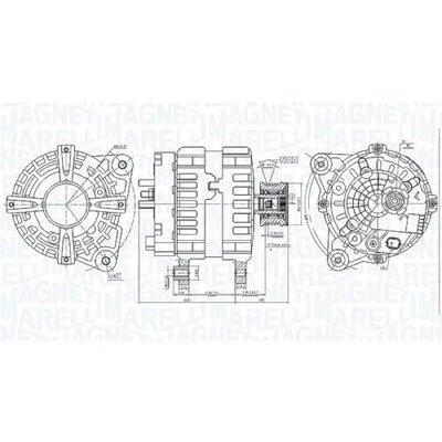 Imagen de MAGNETI MARELLI 063736381010 Alternador 12V 150A NISSAN: Qashqai 2