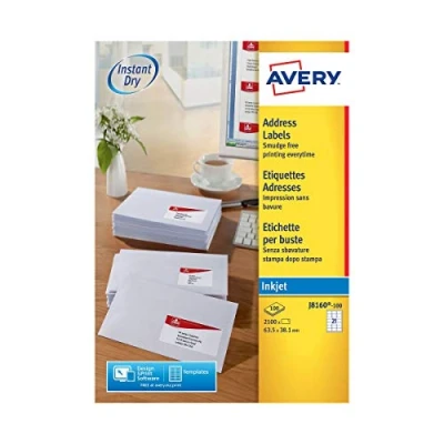 Imagen de Avery J8160 100 inyección de Tinta Secado rápido Etiquetas