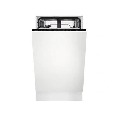 Imagen de AEG FSE62417P Lavavajillas de Integración, 45 cm, AirDry 9 cubiertos, Desconexión automática, Beam On Floor, 7 programas a 4 temperaturas, Motor Inverter, 44 dBA, Blanco, Clase E, Fabricado en UE