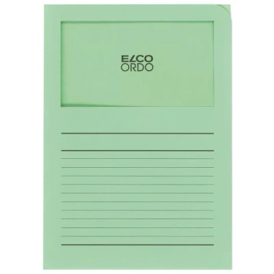 Imagen de Ordo &quot;Classico&quot; Subcarpetas de papel con ventana Verde caja 100
