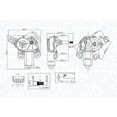Imagen de Motor del limpiaparabrisas MAGNETI MARELLI 064071200010