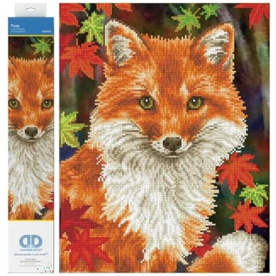 Imagen de DIAMOND DOTZ Pintura, Kit intermedio, DD9, Lienzo, Foxy, 35 x 45cm