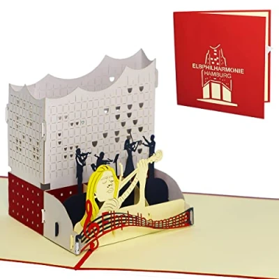 Imagen de Lin 17385 3d pop up Tarjetas, incluye sobres Rojo
