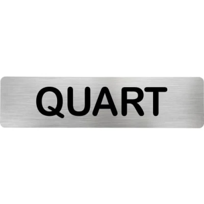 Imagen de Becral® Señal de acero inoxidable QUART Placa Puerta EN CATALAN informativa Cartel 200X50mm