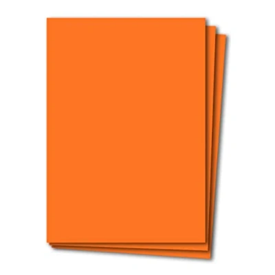 Imagen de Hojas DIN A4 de papel arcilla 240 g/m2 arco cartas manualidades, color naranja 50 Bogen