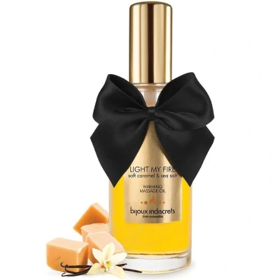 Imagen de Aceite de masaje con sabor a caramelo efecto calor BijouxIndiscrets