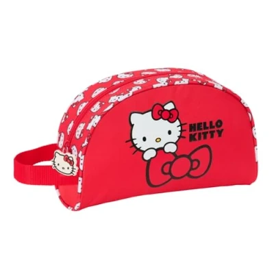 Imagen de Safta Hello Kitty Iconic Neceser Grande Niño, Infantil, Adaptable a Carro, Ideal para Niños de 5 14 Años, Cómodo y Versátil, Calidad Resistencia, 26x16x9 cm