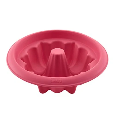 Imagen de Lurch 83043 FlexiForm Molde para tartas (18 x 18 6 cm, silicona platino, libre de BPA, hornear, tamaño interior algodón dulce)