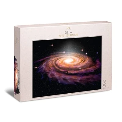 Imagen de Ulmer Puzzleschmiede Puzzle Galaxia de 1000 Piezas en el Espacio y Universo Espectacular Espiral como ilustración 3D Andromeda, astronomía, Galaxy, Deep Space