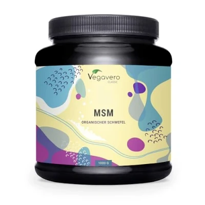 Imagen de MSM Polvo Vegavero® El Único PURO 1 KG Sin Aditivos Antiinflamatorio Natural + Dolor Espalda Articulaciones &amp; Joint Support Vegano