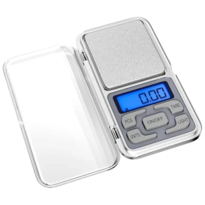 Imagen de Fousenuk Bascula de Cocina, Balanza Cocina Digital Alta Precisión 500g/0.01g Báscula con Función Tara y Pantalla LCD, Peso Acero Inoxidable para Cocinar, Hornear