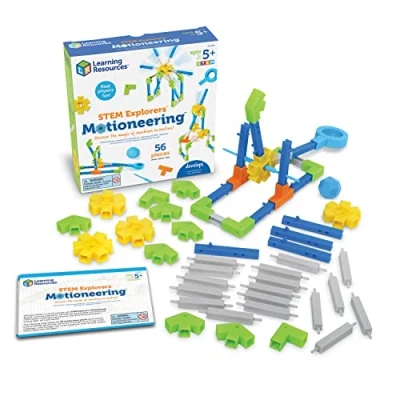 Imagen de Learning Resources Motioneering de STEM Explorers, construye un molino viento, una catapulta y péndulo, construcción, juguete ingeniería para niños 5 + años