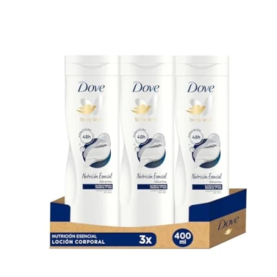 Imagen de Dove Crema Hidratante Corporal Nutrición Duradera para Piel Seca con Sérum Restaura Ceramidas, Pack de 3 x 400 ml