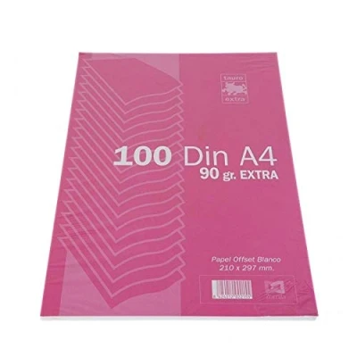 Imagen de PAPEL A4 90GR LISO P/100H