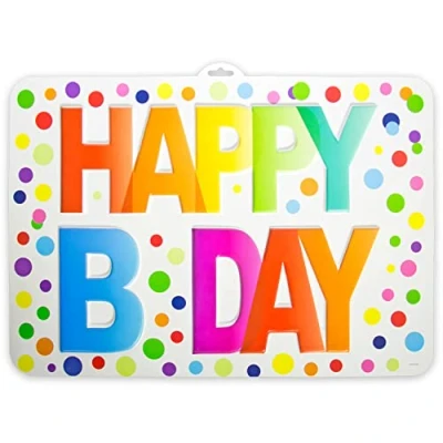 Imagen de Folat Feliz cumpleaños Letrero de Puerta con Puntos 52x38 cm, multicolor (65109)
