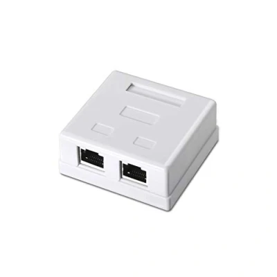 Imagen de Aisens Roseta De Superficie Rj45 Cat.6 Ftp 2 Tomas Blanco