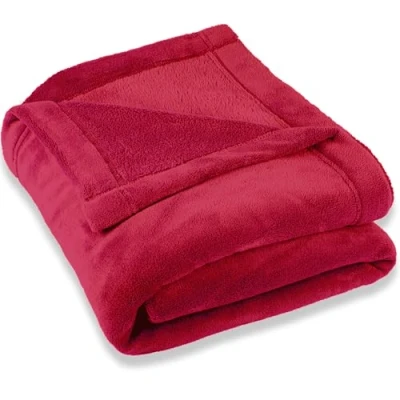 Imagen de CelinaTex Montreal Manta con Forro Polar de Microfibra, poliéster, Rojo, 220 X 240