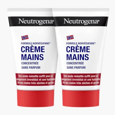 Imagen de Neutrogena Crema de manos concentrada sin perfume Fórmula Noruega (paquete 2 tubos 50 ml) relajante para un alivio inmediato hidratante 24 horas muy secas y