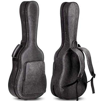 Imagen de CAHAYA Estuche Guitarra Acústica Acolchada de 20mm Impermeable Fácil Limpiar Funda Rígida para Clasica Española 40 41 Pulgadas Color Negro Modelo CY0235