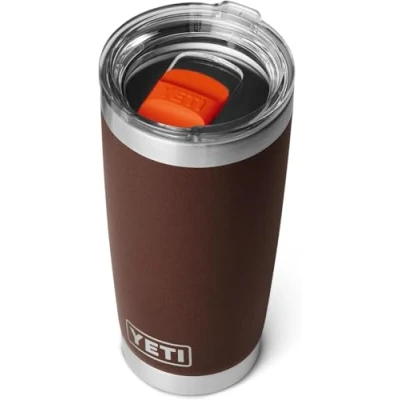 Imagen de YETI Rambler Tumbler, Vacuum Insulated Stainless Steel Tumbler with Magslider Lid, Wetlands Brown, 20 oz (591 ml)