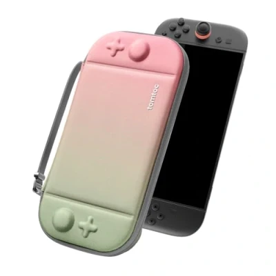 Imagen de tomtoc Funda para Nintendo Switch 2 (2025), Protección Integral Estuche Delgado Case con 12 Cartuchos de Juego, Bolsa Viaje Transporte Portátil rígido Consola, Patente Original