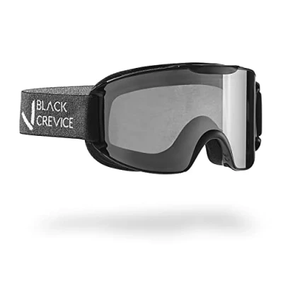 Imagen de Black Crevice Gafas de esquí para adultos con doble cristal, color negro ahumado