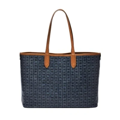 Imagen de Fossil bolso de mujer Williamson, azul tejido recubierto PVC, L : 40,6 cm, A 14 Alt 29,2 ZB1867469