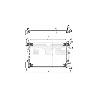 Imagen de TYC 725 0035 Radiador, refrigeración del motor OPEL: Corsa D Hatchback