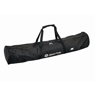 Imagen de K&amp;M 21312 Bolsa para 2 altavoces/luces nailon, estilo lino, negro con logotipo verde de
