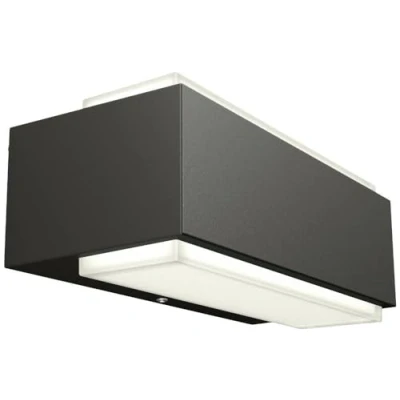 Imagen de Philips Lighting Aplique pared Exterior Ultraeficiente Stratosphere, 3.8W 2700K luz blanca cálida, Antracita, resistente intemperie IP44