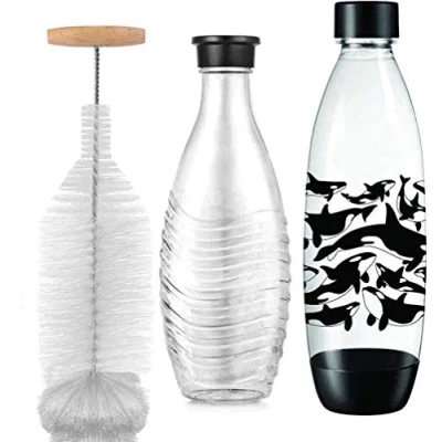 Imagen de Grunda Cepillo Limpia Biberones 35 CM, Nylon Cepillos de Botella Que no Raya, Eficazmente Limpiador Botellas por Dentro, Compatible con Vidrio, Sodastream y Plástico