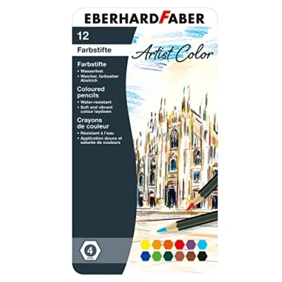 Imagen de Eberhard Faber 516112 estuche de lápices color Artist Color, 12 en metálico