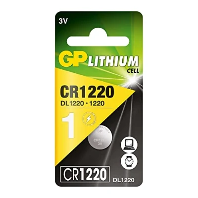 Imagen de GP Batteries Lithium Cell CR1220 Single Use Battery Litio 3 V Pilas (Single Battery, CR1220, Litio, Botón/Moneda, V, 1 Pieza(s))